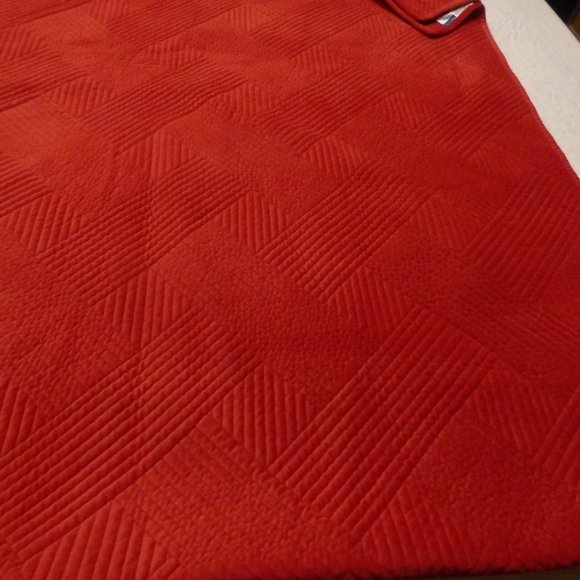 Charter Club Damask Velvet 3 pc King Coverlet, Red - Picture 7 of 12